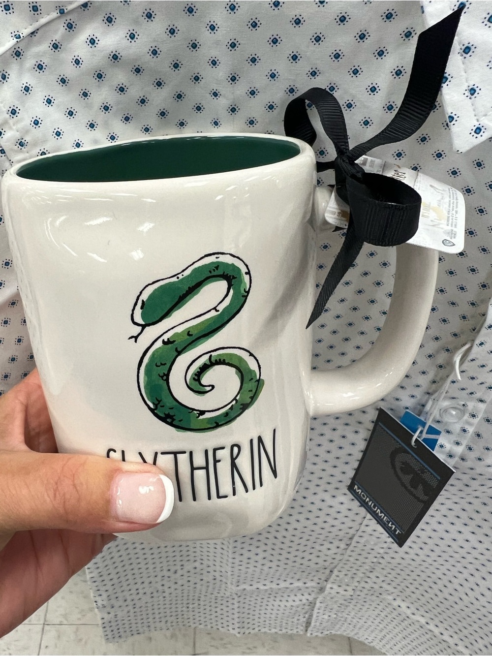 Rae Dunn x Harry Potter Mug Slytherin with Green Snake 🐍 Accent NWT Halloween